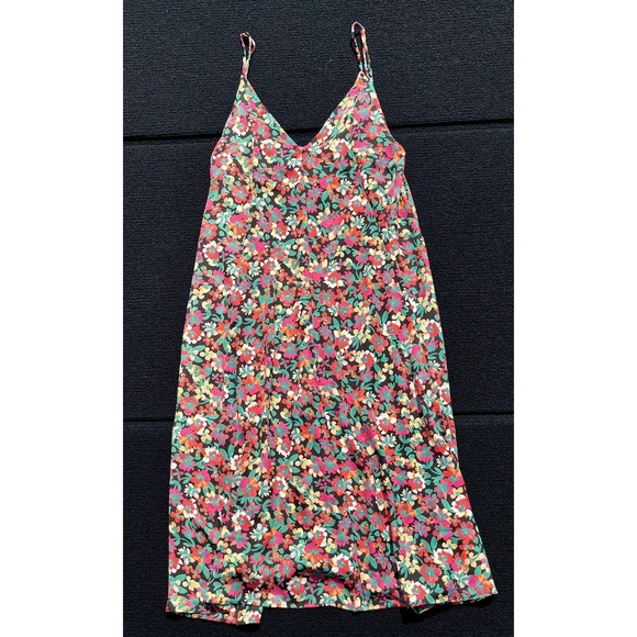 RESA Dress Womens Small Black Floral Midi Spaghetti Strap Summer Sundress Boho‎ - Picture 2 of 7